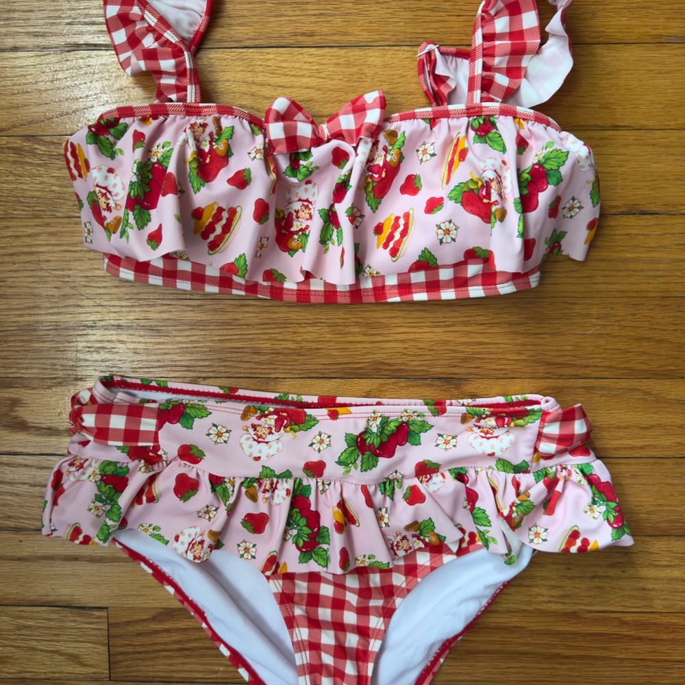 Strawberry Shortcake Red and Pink Gingham Bikini